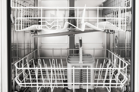 Interior view of dishwasher