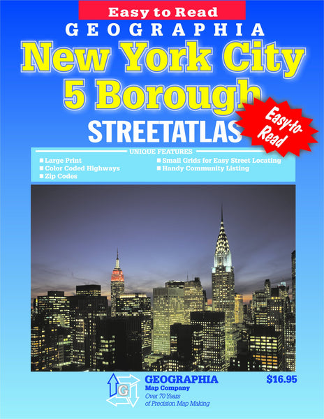 Easy To Read Geographia New York City And 5 Borough Street Atlas Wide World Maps And More 