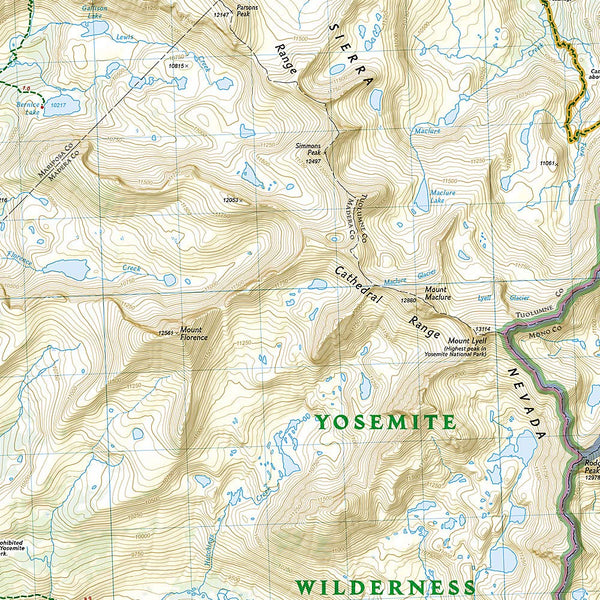 Yosemite Se Ansel Adams Wilderness National Geographic Trails