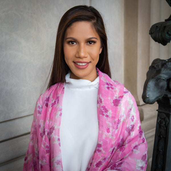Cherry Blossom Handmade Scarf