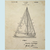 Sloop Sail Boat Canvas Patent Print