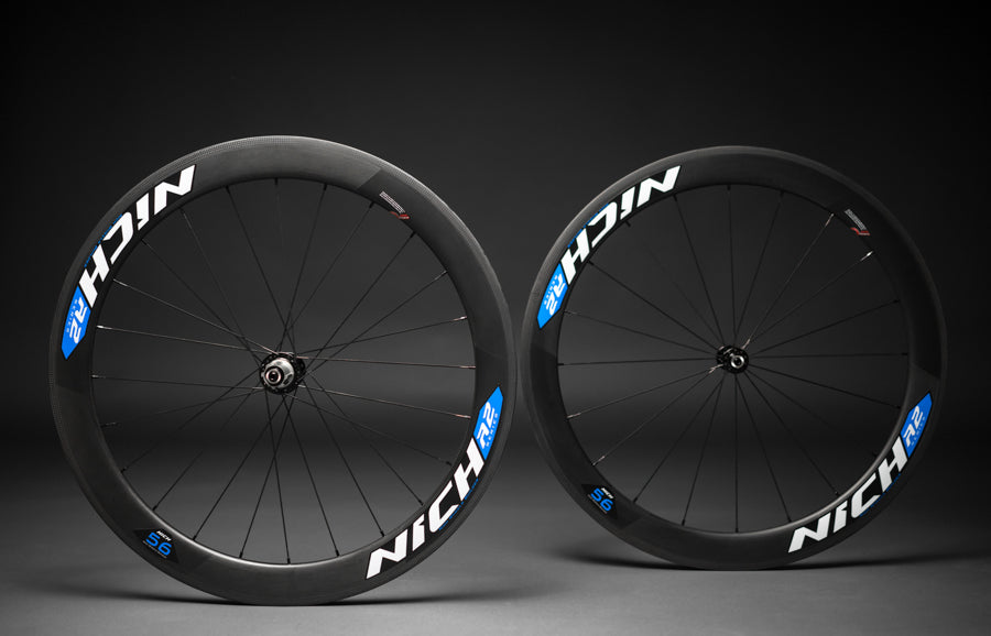 NICH Carbon wheelset Blue decal Atem2 tubular