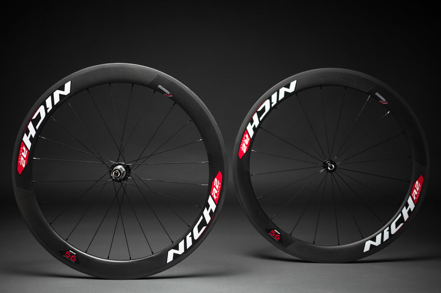 NICH Carbon wheelset Red decal Atem2 tubular