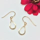 Tiny Gold Teardrop Earring