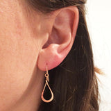 Small Rose Gold Teardrop Earring