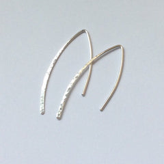 Silver Asymmetrical Open Hoop