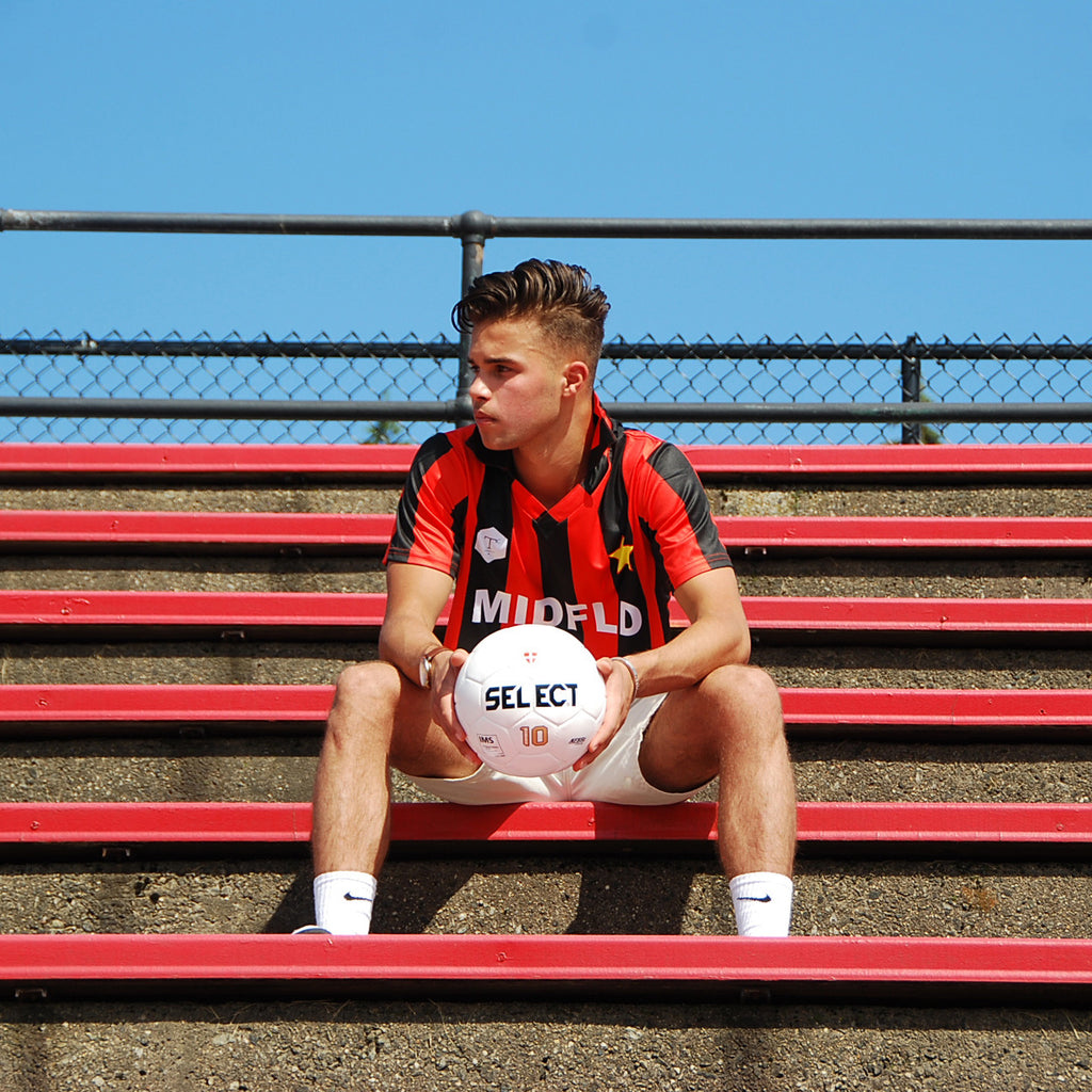 MIDFLD x Terrace Club AC Milan Inspired Jersey on Kicks to The Pitch