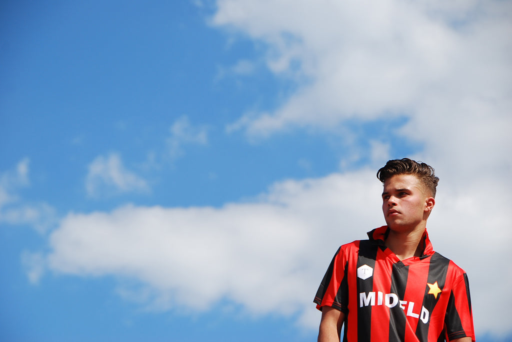 MIDFLD x Terrace Club AC Milan Inspired Jersey on Kicks to The Pitch