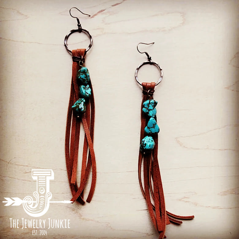 how to make fringe leather earrings