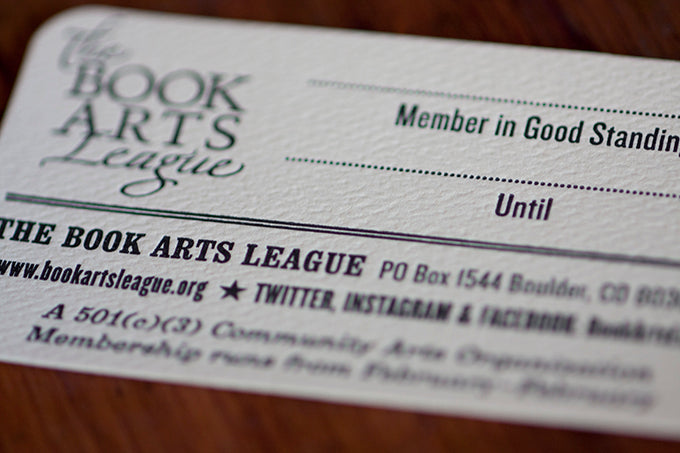 Letterpress Printed Business Cards Size Membership Cards