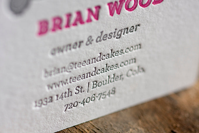 Letterpress Design and Printing Boulder Denver Colorado Business Cards
