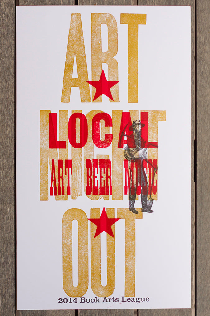 Letterpress Poster Hand Made Hand Crafted Wood Type Lafayette Colorado