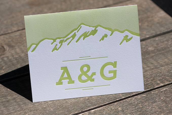 Custom Letterpress Stationery & Graphic Design Mountains Colorado