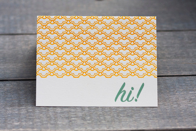 letterpress printed greeting card modern typography custom design and printing colorado