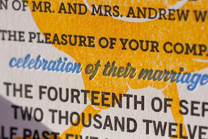 Letterpress Wedding Invitations Boulder Denver Lafayette Colorado Handmade letterpress invites