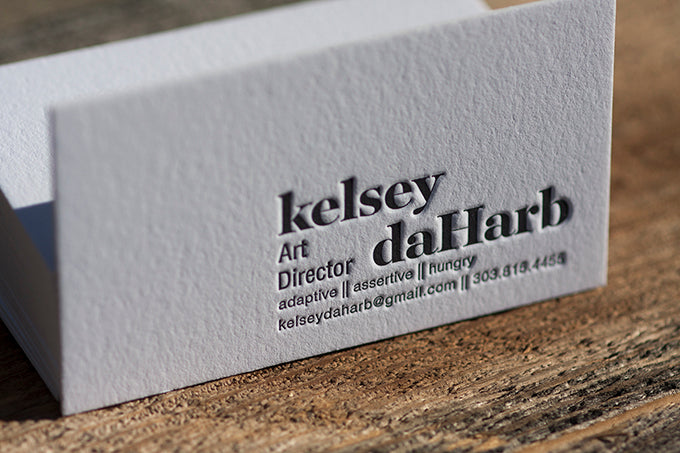 Letterpress Business Cards by Dogs & Stars in Lafayette Colorado Custom Design Printing and Workshops