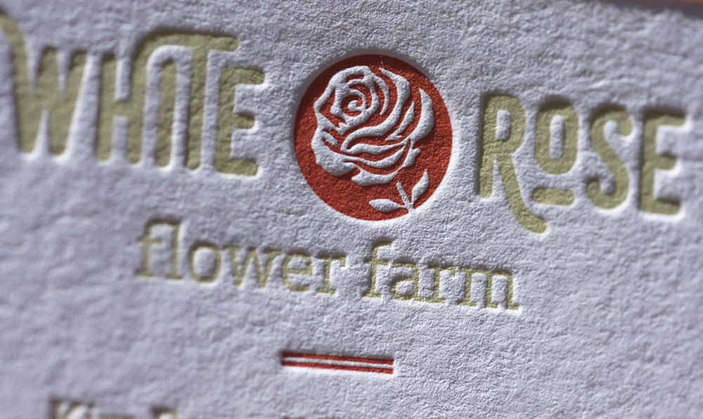 Letterpress Business Cards and Graphic Design for A local Organic Flower Farm Boulder Colorado
