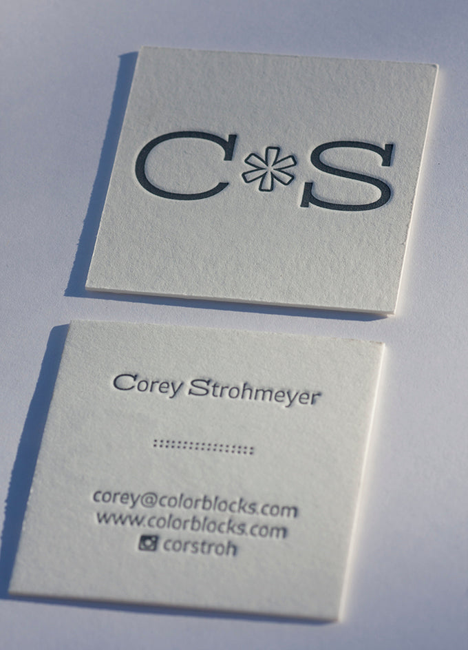 Custom Design and Letterpress Business Card Printing Colorado