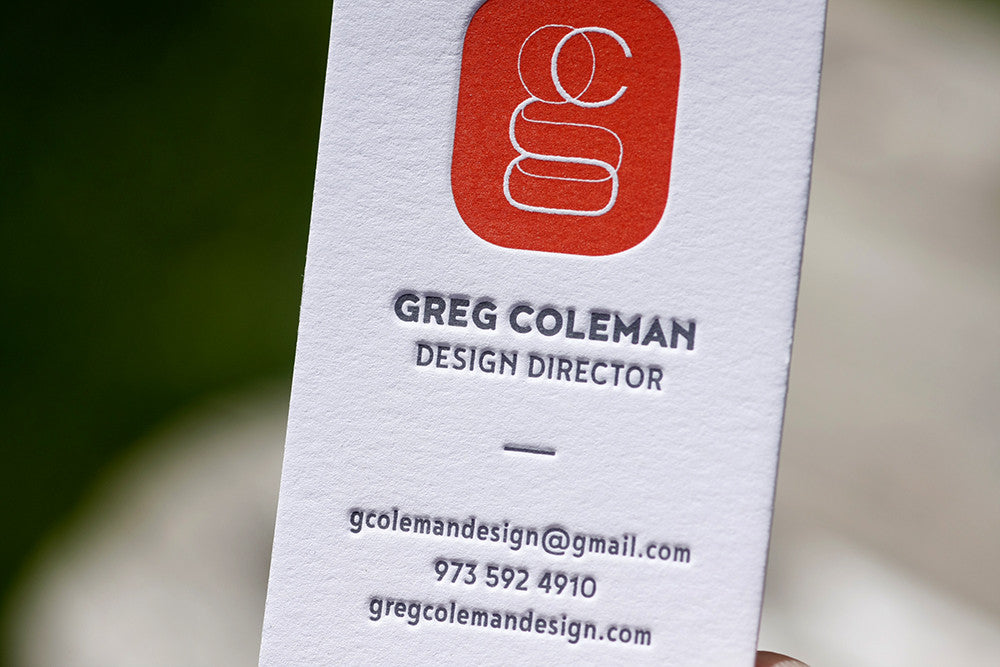 Letterpress Business Cards Boulder Denver Colorado Crane Lettra 220lb