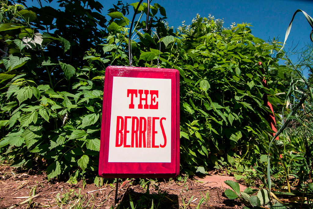 Letterpress Wood Type Hand Printed Garden Tour Signs Lafayette Boulder Denver Colorado