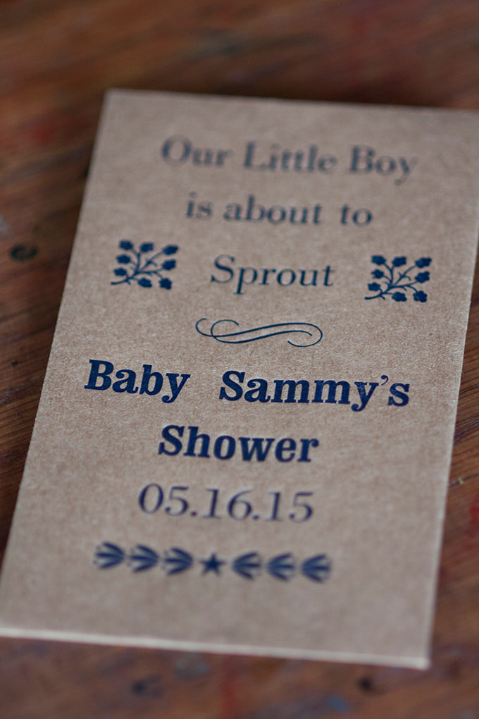 Letterpress Bodoni Hand Set Lead Type Baby Shower Favors