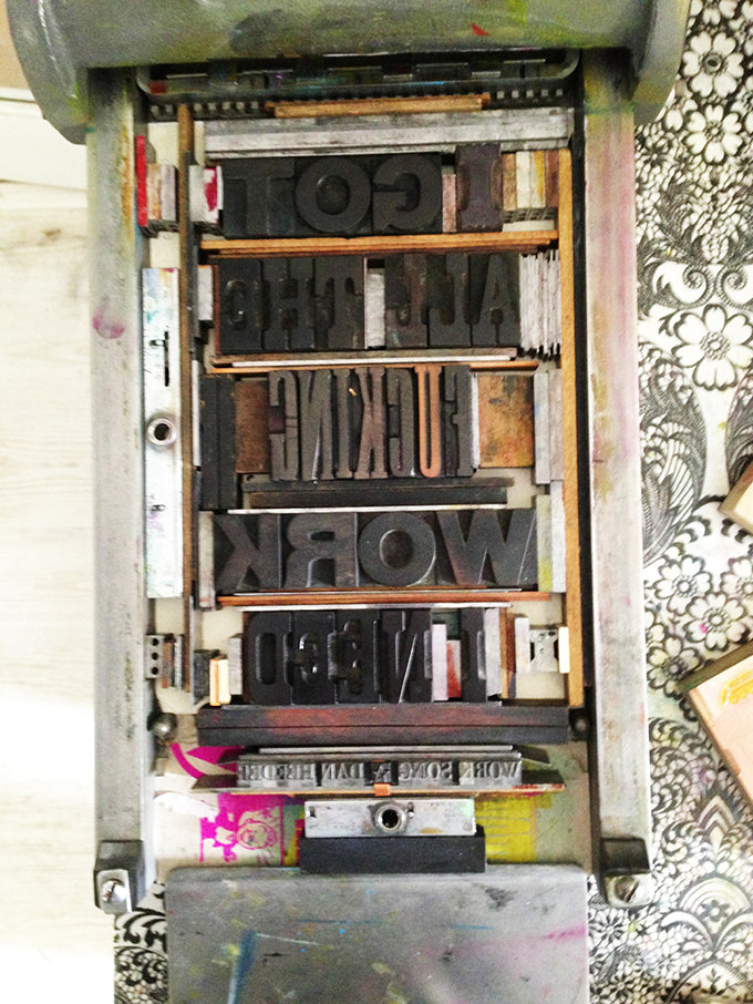 letterpress posters broadside wood type antique wood blocks letterpress showcard proof press work song by dan reeder
