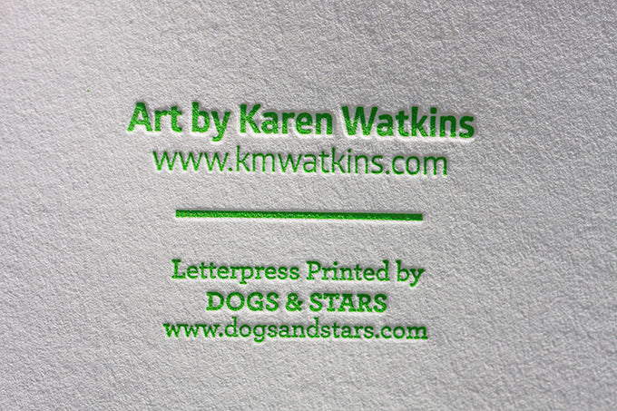 karen watkins art salida colorado letterpress collaboration dogs & stars