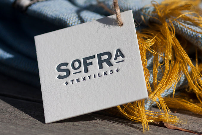 sofra textiles hang tags letterpress printed prints hand-crafted letterpress colorado front range denver boulder