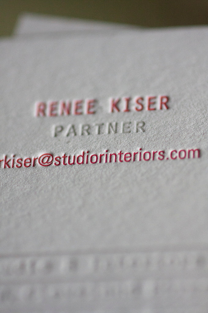 letterpress business cards crane lettra 220lb boulder denver lafayette colorado interior design