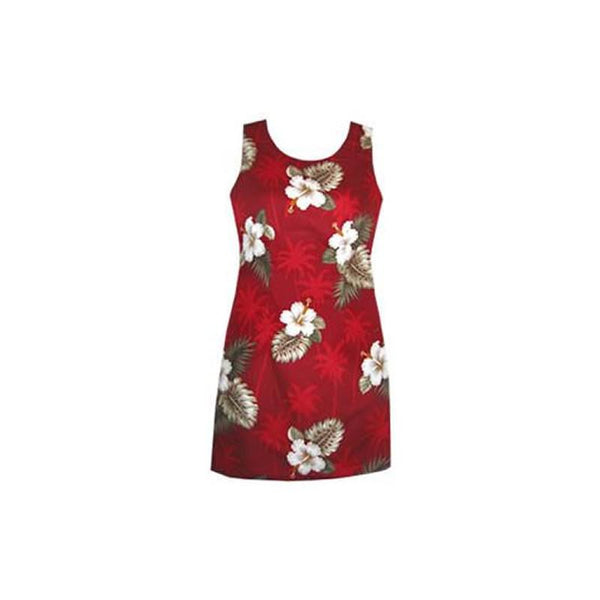 red short floral dress