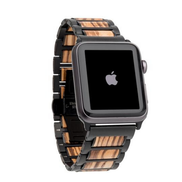 Black Stainless Steel Apple Watch Band 