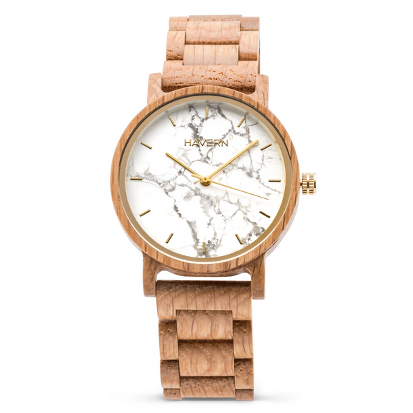 Chiseled Collection White Oak Marble Watch