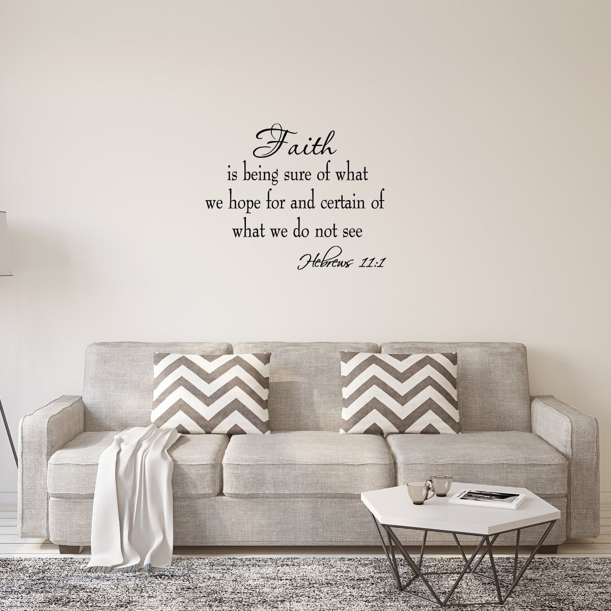 Hebrews 11 1 Bible Wall Quotes Decal Faith Is Being Sure Of Vwaq Com