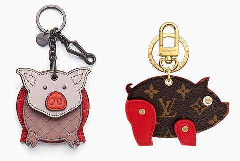 Louis Vuitton Bottega Veneta bag charms