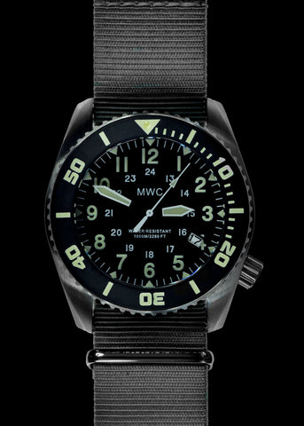 MWC "Depthmaster" 100atm / 3,280ft / 1000m Water Resistant Military Divers Watch in PVD Stainless Steel Case with GTLS and Helium Valve (Automatic)