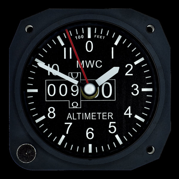 Limited Edition Replica Altimeter Instrument Desk Clock In Matt