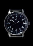 MWC Classic Retro 44mm XL Design Military Watch with 12 Hour Dial Format