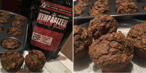 Hempagizer Protein Blast bag with Pumpkin Spiced Hempagizer muffins