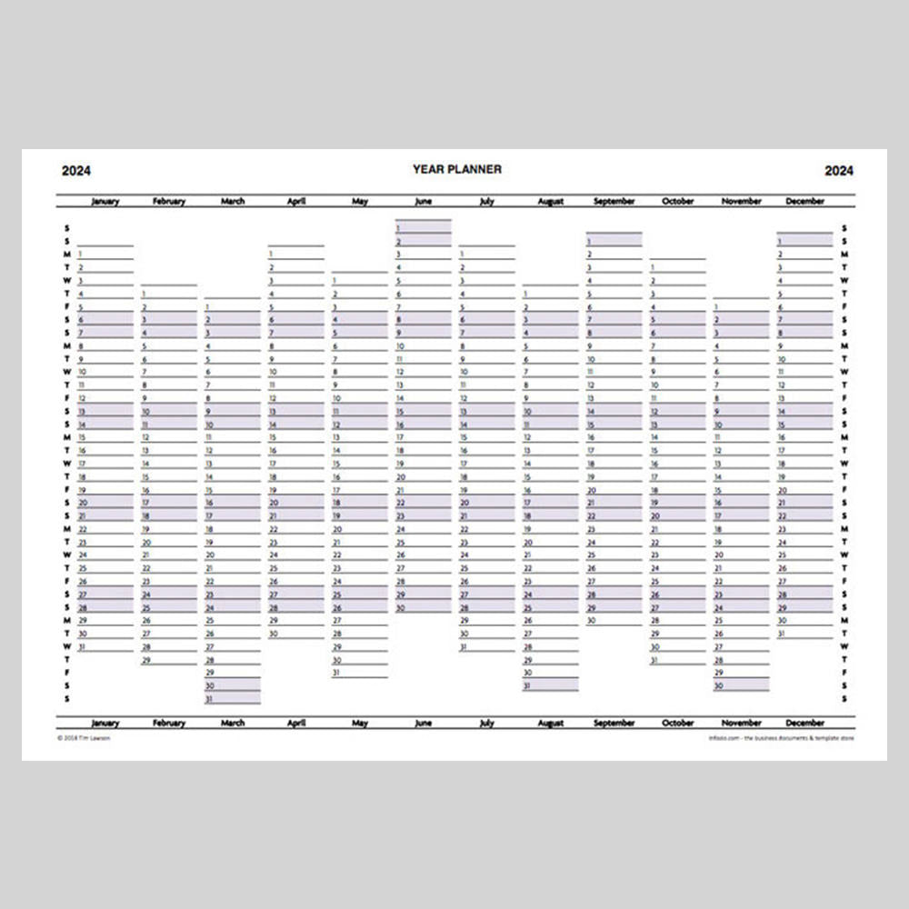 2024 Year Planner Calendar