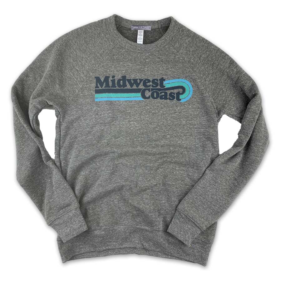 Midwest Coast Vintage Wave Crewneck Sweatshirt