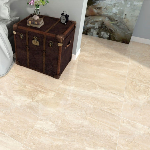 Marble Effect Tiles In A Beautiful High Gloss Cream Tile Devil