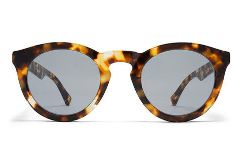 MYKITA Sunglasses | Minetta in Cocoa Sprinkles with Dark Blue Solid Lenses