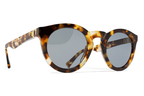 MYKITA Sunglasses | Minetta in Cocoa Sprinkles with Dark Blue Solid Lenses