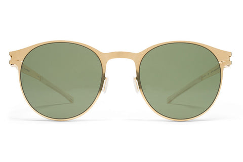 MYKITA Sunglasses | Peyton in Glossy Gold with MY+ Fern Polarized Lenses