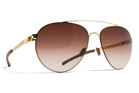  MYKITA | Carter in Glossy Gold with Brown Gradient Lenses