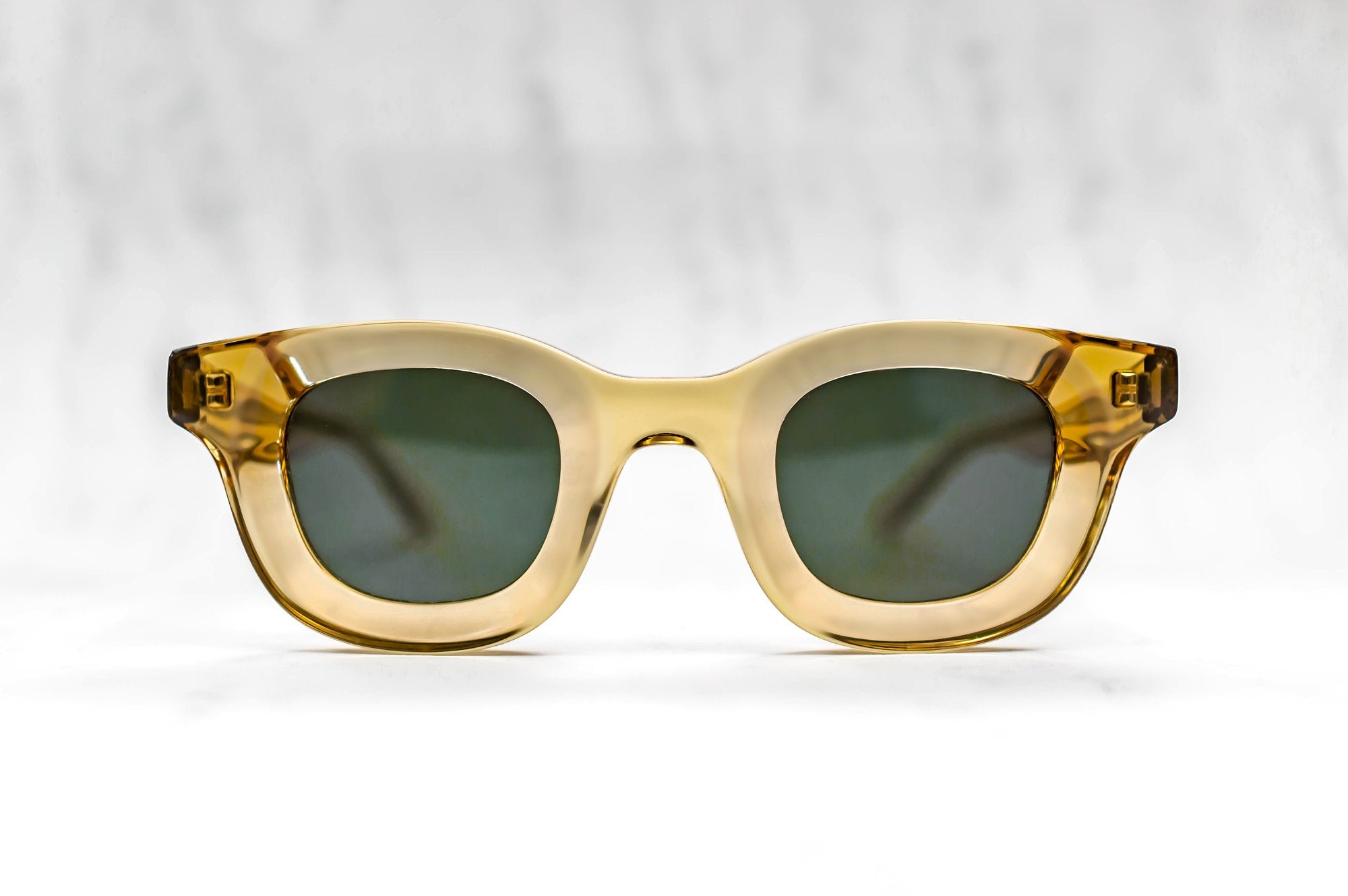 RHUDE x Thierry Lasry - Rhodeo Sunglasses in Transparent Honey w/ Flat Green Lenses (656)