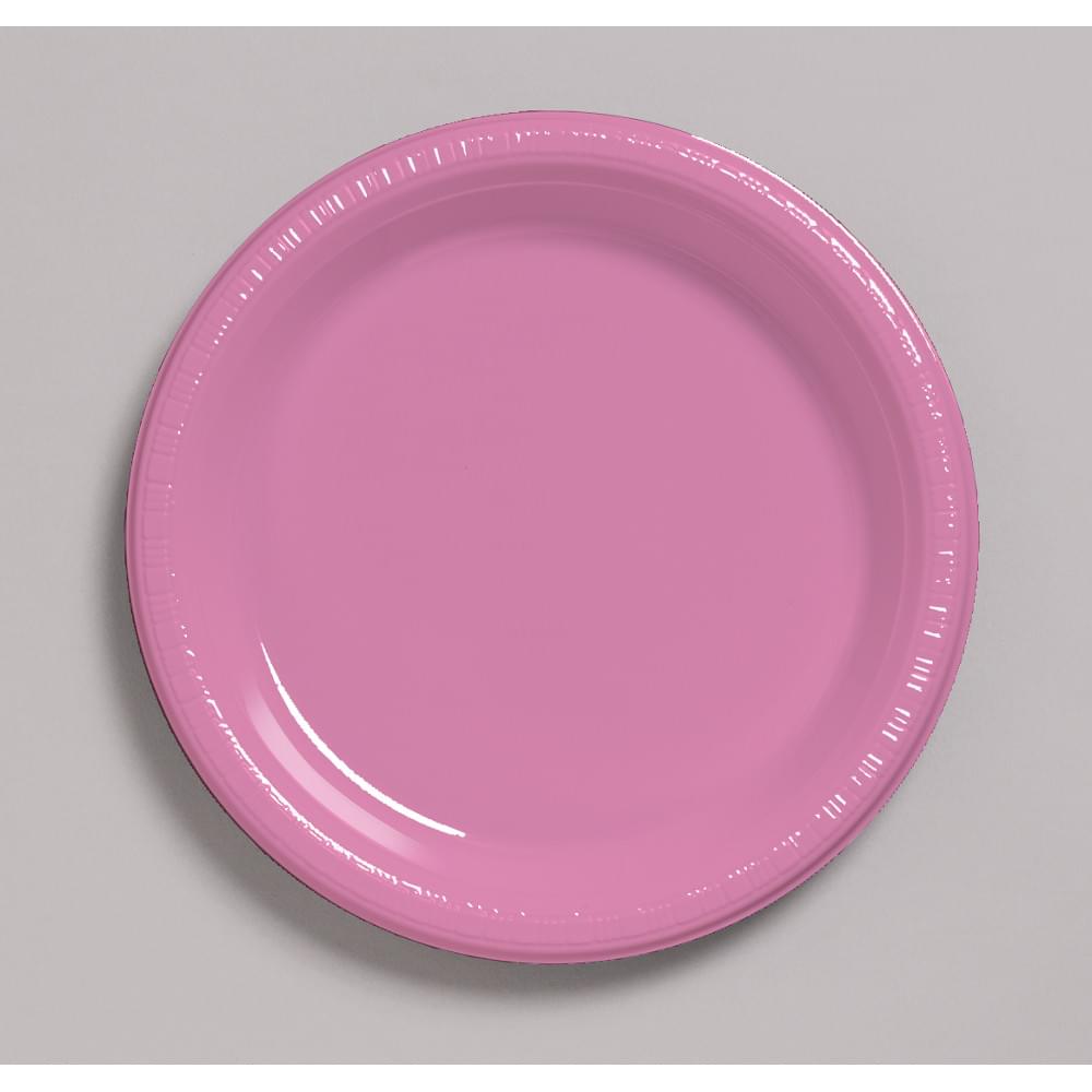 Candy Pink Creative Converting Touch of Color 20 Count Plastic Lunch Plates 