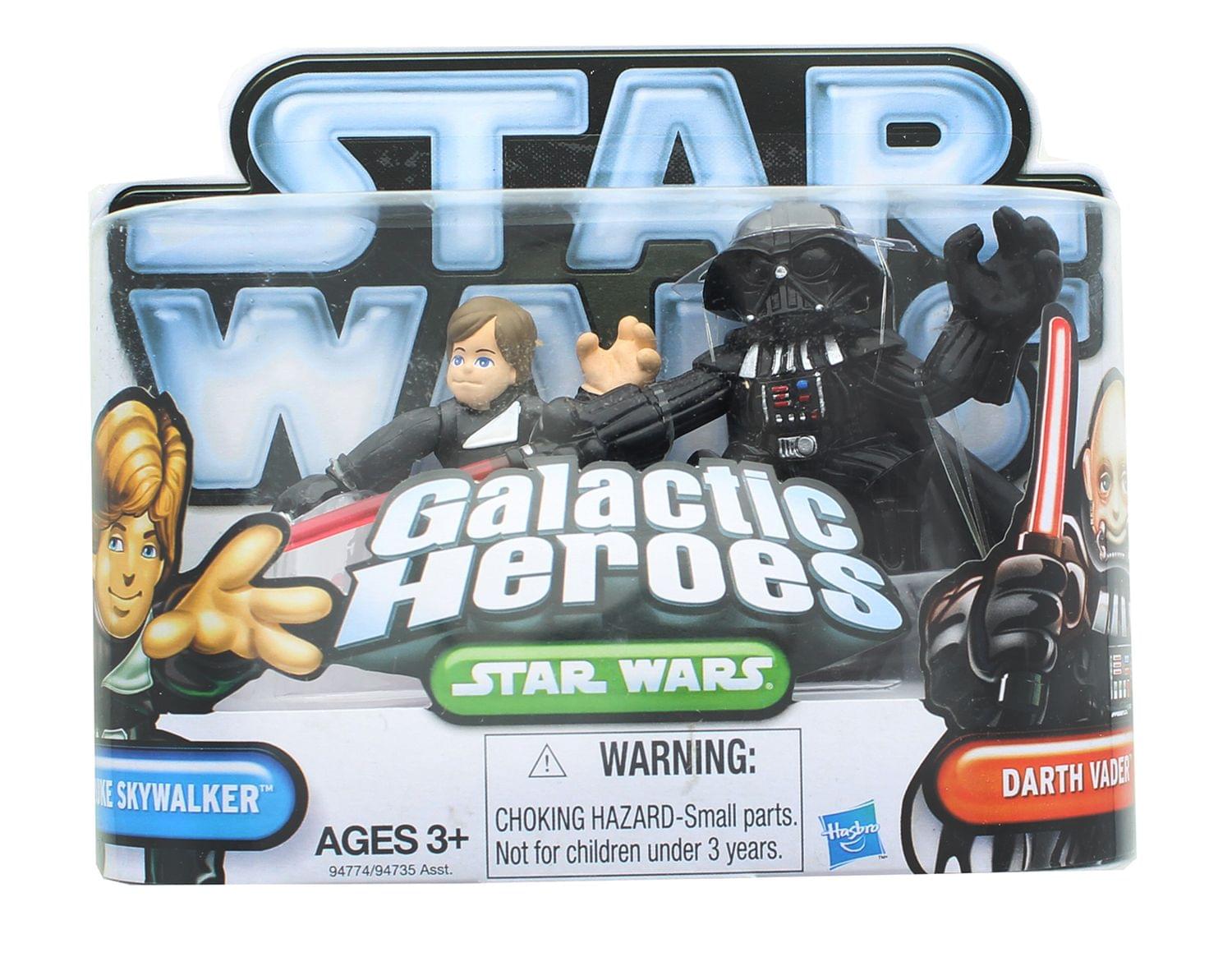 STAR WARS Galactic Heroes Luke SkyWalker & Darth Vader action figures 