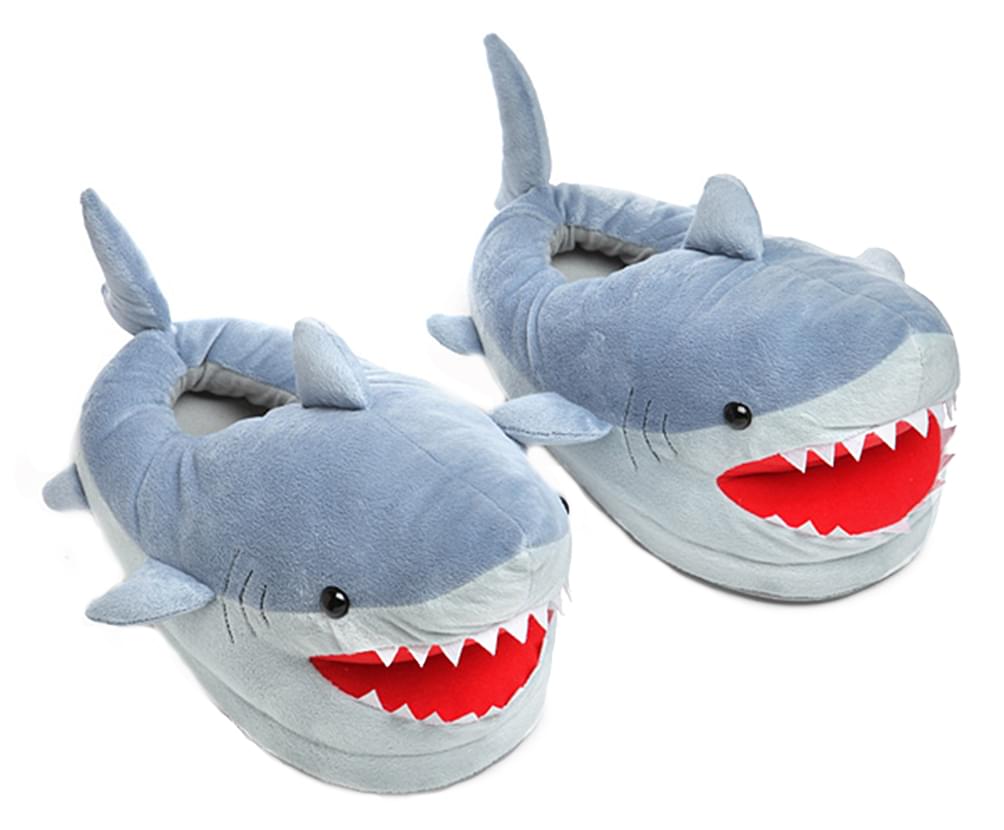 Shark Plush Adult Slippers Free Shipping