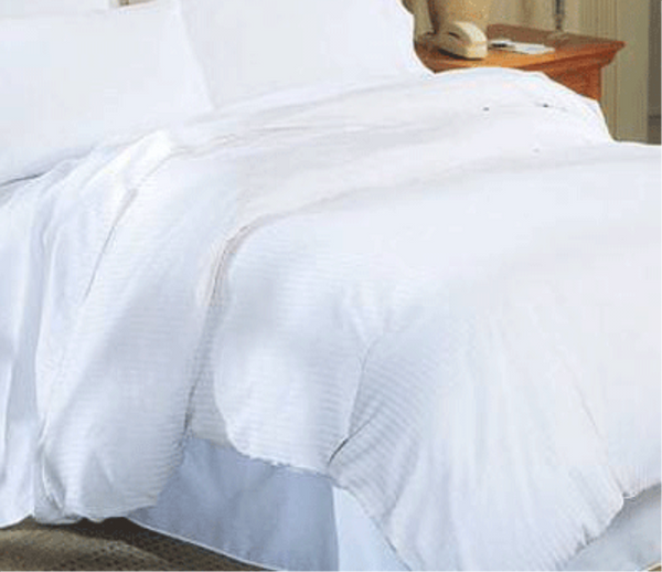 1 new white cotton rich full size sheet set series T250 percale hotel 